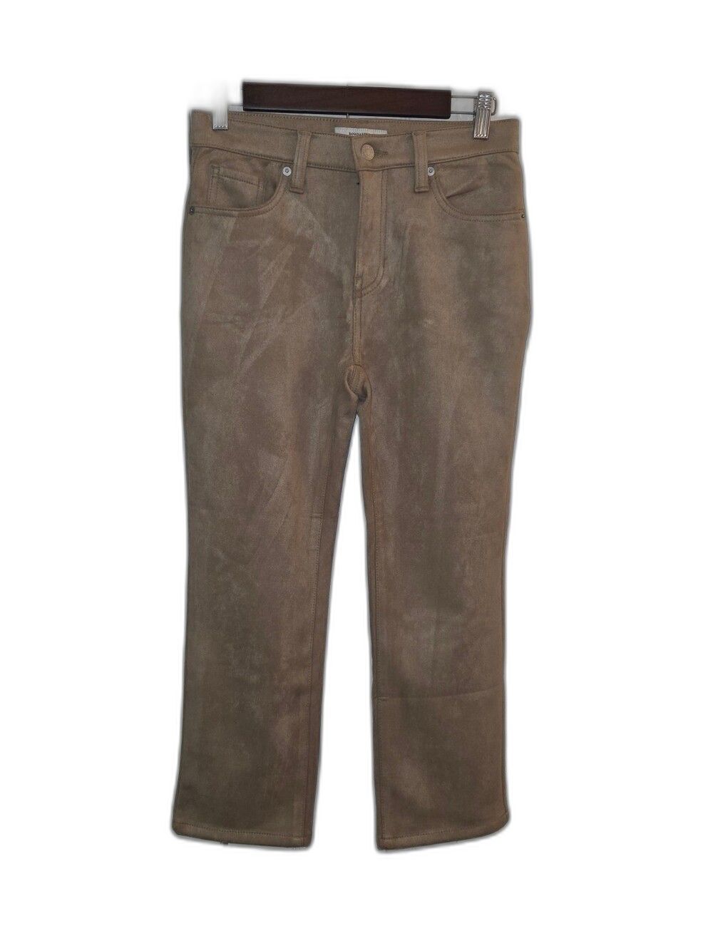 Banana Republic Suede-Look Cropped Jeans in Tan Womens Size 26/2P